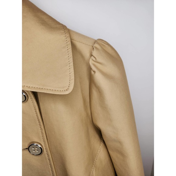 Kenneth Cole women's lightweight jacket.  Golden/Beige satin material. small - Picture 12 of 15